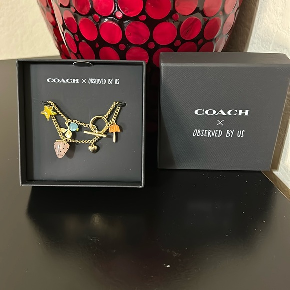Coach X Observed By Us NIB Strawberry Heart Charm Bracelet - Picture 3 of 5